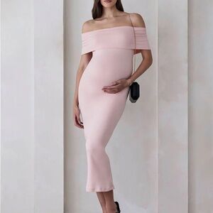 Bumpsuit Bianca Maternity Dress Dusty Pink
